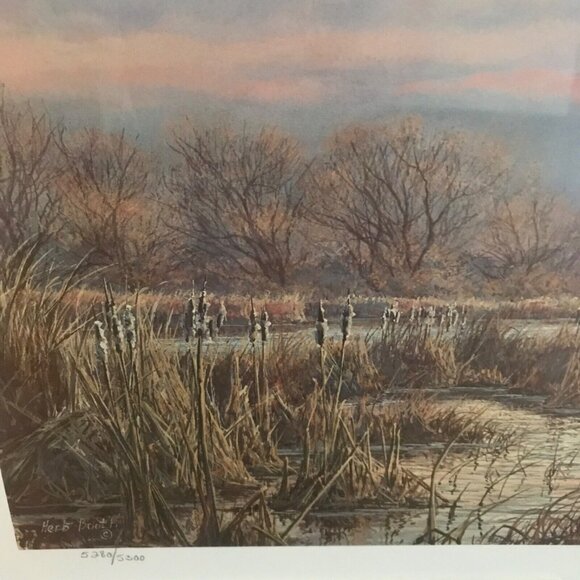 Wetlanders Herb Booth Ducks Unlimited 1991 Flyway Numbered Signed Framed Print - Picture 11 of 16